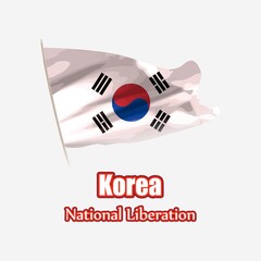 vector illustration for Korea independence day