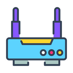 WIFI Router vector Icon-  Modern style high quality vector illustration.