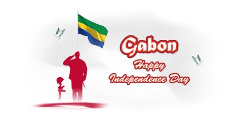 vector illustration for Gabon independence day
