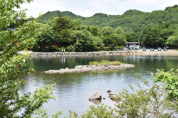 日本　群馬のパワースポット　赤城神社　夏の風景