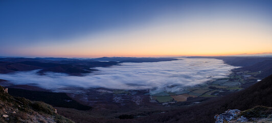 Mar de nubes en Valderredible