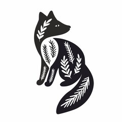 Black fox silhouette