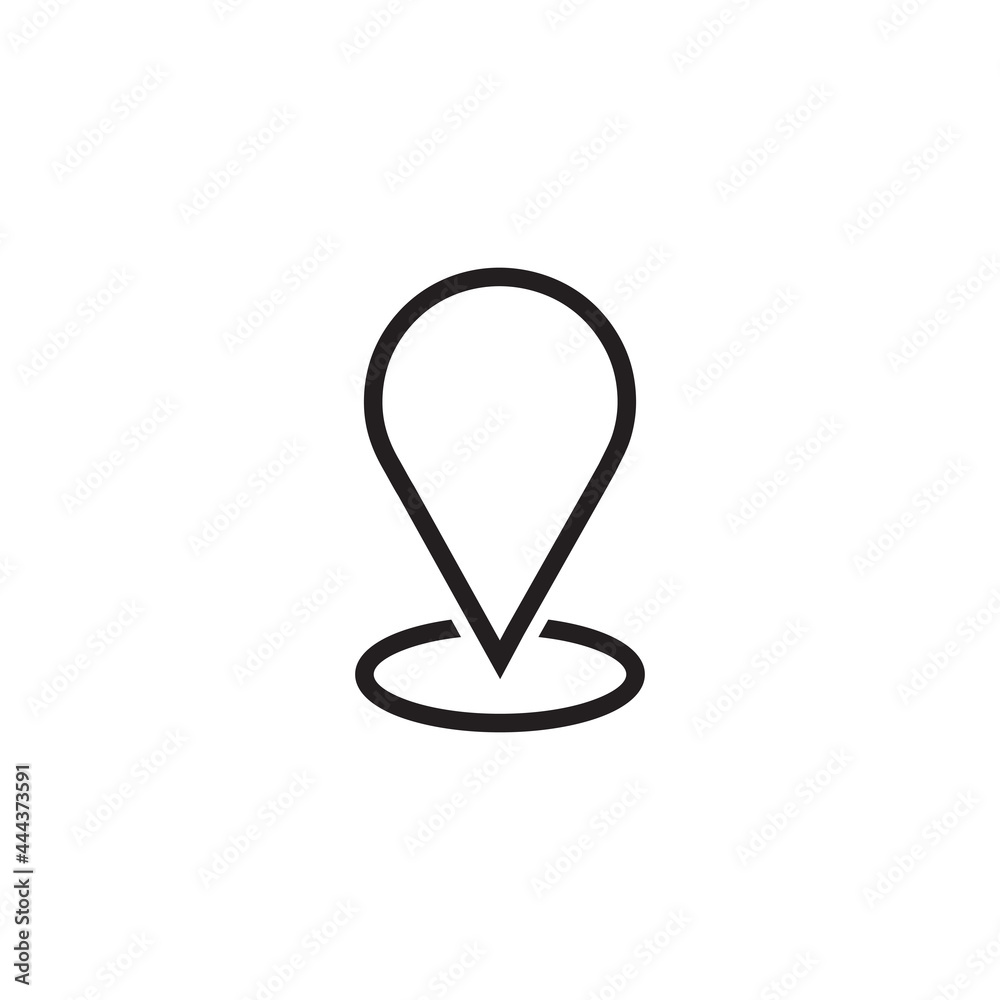 Canvas Prints pin location icon logo design template