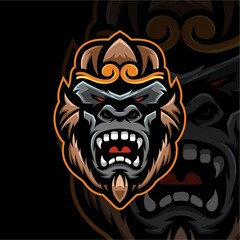 Monkey Mascot Logo Esport Logo Team stock images