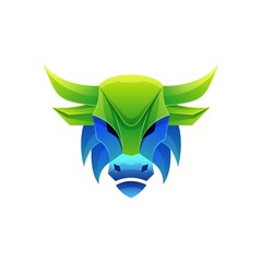 Obraz premium colorful bull logo illustration vector template