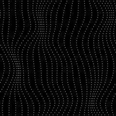 Seamless wavy array of dots pattern for print or digital use. High quality illustration. Optical illusion halftone effect repeat texture for background. Motion and flow liquid or fabric concept.