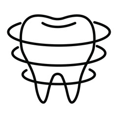 healthy teeth icon with protection symbol