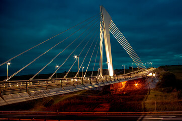 Obraz premium Bridge over the highway in Santander (Cantabria)