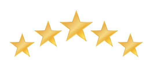 Five stars icon. Stars rating review icon for website and mobile apps. on white background. Vector illustration