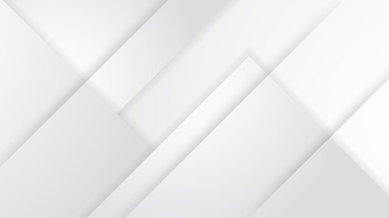 Obraz premium Abstract modern white geometric abstract shape with futuristic concept background