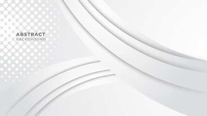 Abstract modern white geometric abstract shape with futuristic concept background