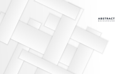 Obraz premium Minimal geometric white light background abstract design. Vector illustrations for business presentation, and marketing.