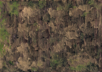 素材テクスチャ　絵の具ベタ塗り　緑×茶色