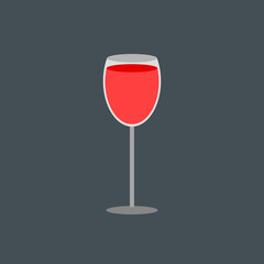 Vector illustration of glass of wine.