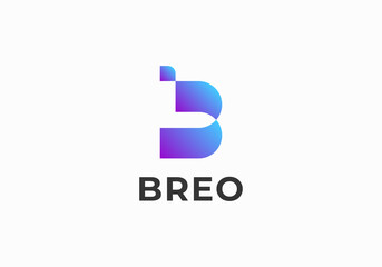 Letter B Logo Template Vector. B monogram logo vector. B symbol vector.
