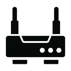 Wifi Router vector Icon-  Glyph style high quality vector illustration.