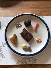 candy sweets on plate