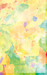 コラージュ　和紙　黄色