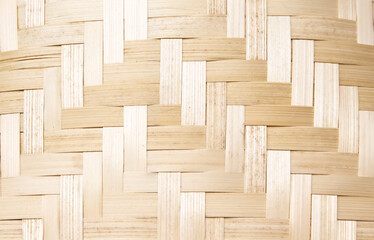 Fototapeta premium Bamboo wood interlace texture in seamless patterns brown background 