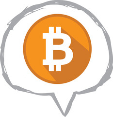 Fototapeta premium Bitcoin icon sign design