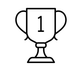 goblet trophy single isolated icon with outline style