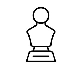 statue honor single isolated icon with outline style