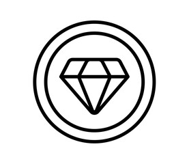 diamond award single isolated icon with outline style