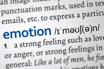 emotion dictionary word, definition of important concept