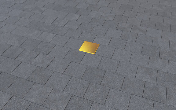 golden Stumbling block without inscription