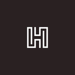 Letter H Line Logo. Vector Design.