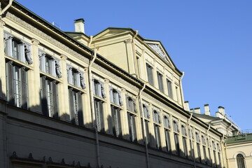 details of the facade of the building