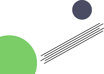 Abstract banner with lines and circles. Minimal design. Vector illustration