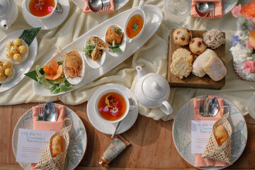 Picnic outdoors in the garden