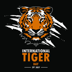 International tiger day vector image 29th july