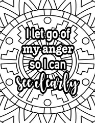 Motivational and Inspirational Mandala Coloring Pages For Adults & Kids | Printable Affirmation Quote