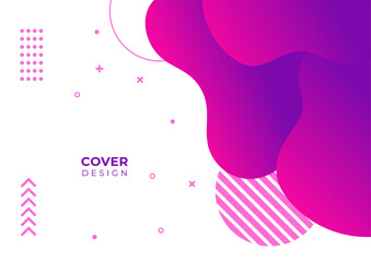 Colorful geometric background. Fluid shapes composition. Abstract modern background gradient color. 