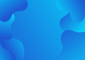 Blue shiny geometric background. Fluid shapes composition. Abstract modern background gradient color. 