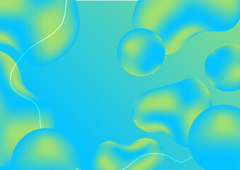 Colorful geometric background. Fluid shapes composition. Abstract modern background gradient color. 