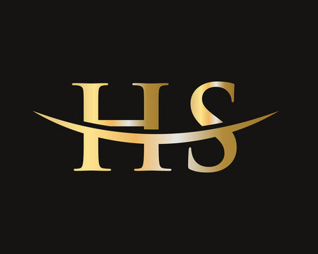 Letter HS Logo Design for business and company identity. HS letter logo design vector