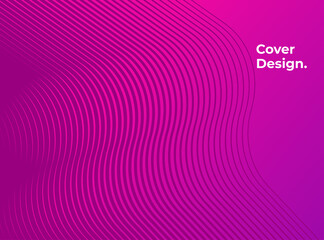 Abstract pink red and purple liquid wavy shapes futuristic banner. Glowing retro waves vector background