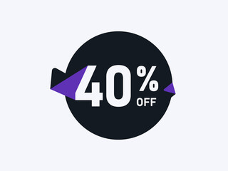 Special Offer 40% off Round Sticker Design Vector