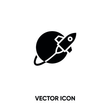 Space vector icon. Modern, simple flat vector illustration for website or mobile app.Recket symbol, logo illustration. Pixel perfect vector graphics	