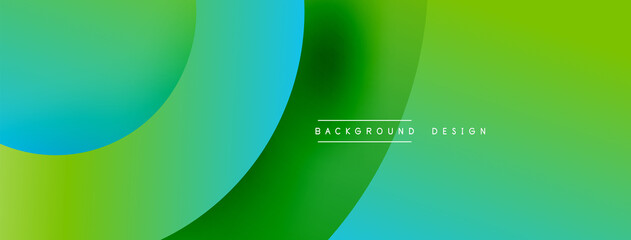 Abstract overlapping lines and circles geometric background with gradient colors