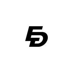 ED initial letter monogram. Business logo design.