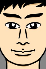 art cute man cartoon background