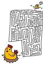 help chick go to the hen