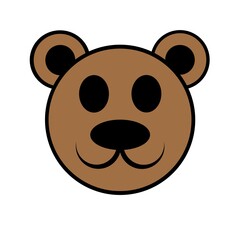 Cartoon Bär Icon braun