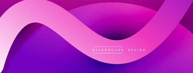 Abstract overlapping lines and circles geometric background with gradient colors