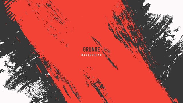 Abstract Red, White And Black Grunge Texture Background. Can Be Used For Banner, Frame Or Poster Template.
