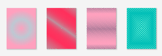 Minimalist trendy cover with line geometric elements and shapes.